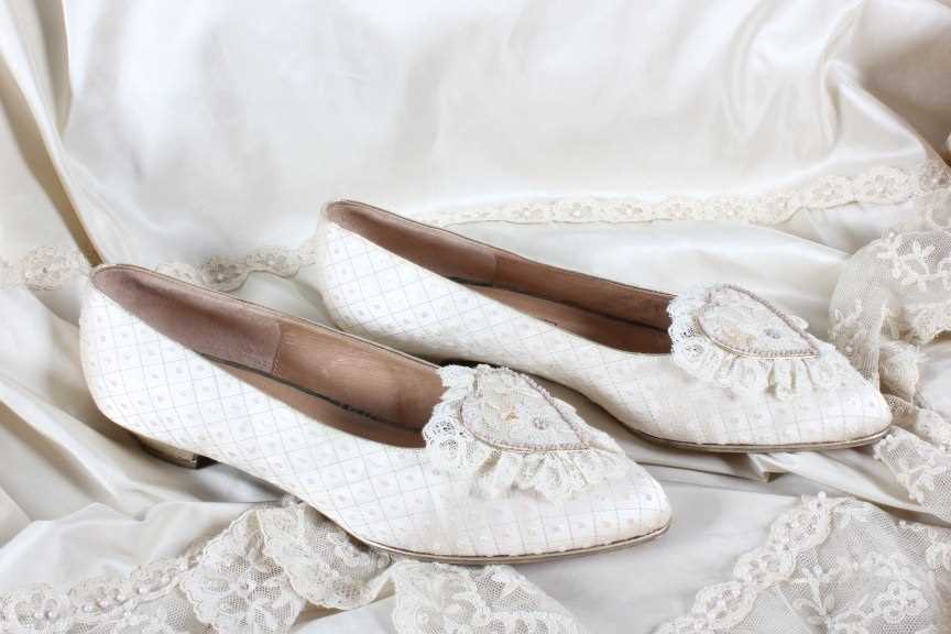 Lot 179 - ;The duplicate bridal shoes, designed and made...