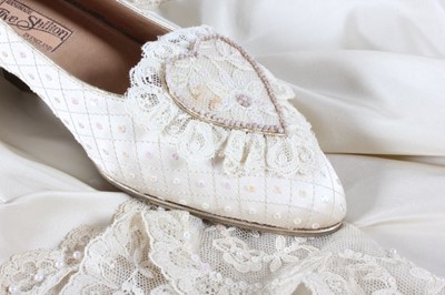 Lot 179 - ;The duplicate bridal shoes, designed and made...