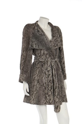 Lot 2 - A Biba snakeskin-print plush coat, circa...