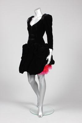 Lot 113 - An Yves Saint Laurent black velvet and...