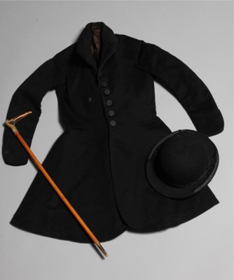 Lot 30 - A miniature sample riding habit, circa 1860,...