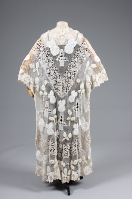 Lot 34 - An Irish crochet and whitework embroidered...