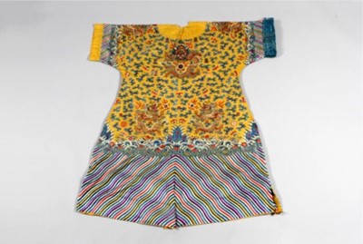 Lot 33 - An Imperial dragon robe, jifu, Chinese, late...