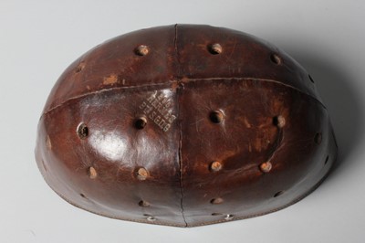 Lot 7 - An Hermès brown leather polo helmet, probably...