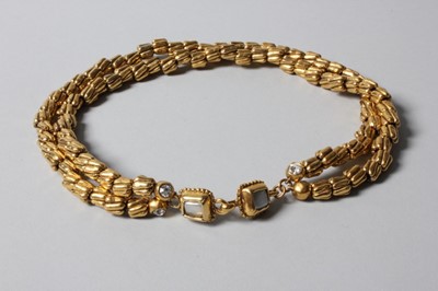 Lot 21 - A Chanel double strand necklace, 1980s or...