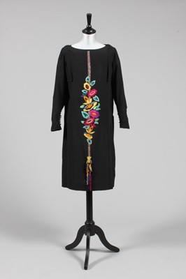Lot 42 - A rare Premet couture black cr de chine dress,...