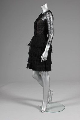 Lot 66 - A Christian Dior London black lace cocktail...