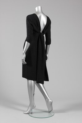 Lot 72 - A Balenciaga couture black silk cloqué...