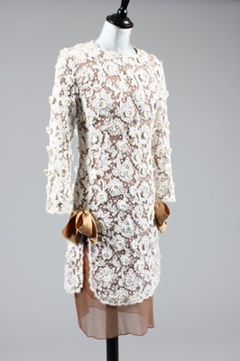 Lot 77 - A Balenciaga haute couture ivory soutache lace...
