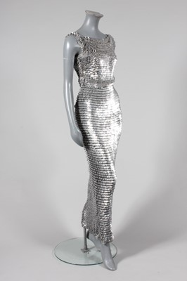 Lot 93A - A Paco Rabanne chain-mail sheath, 1970s, the...