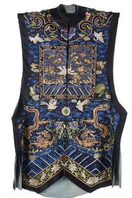 Lot 431 - An embroidered xiapei, Chinese, late 19th...