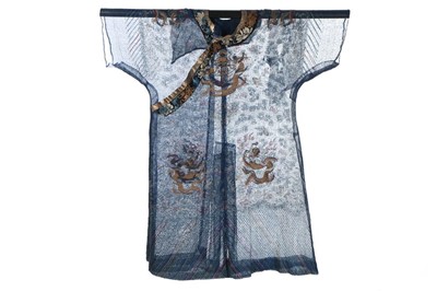 Lot 432 - An embroidered summer gauze dragon robe, jifu,...