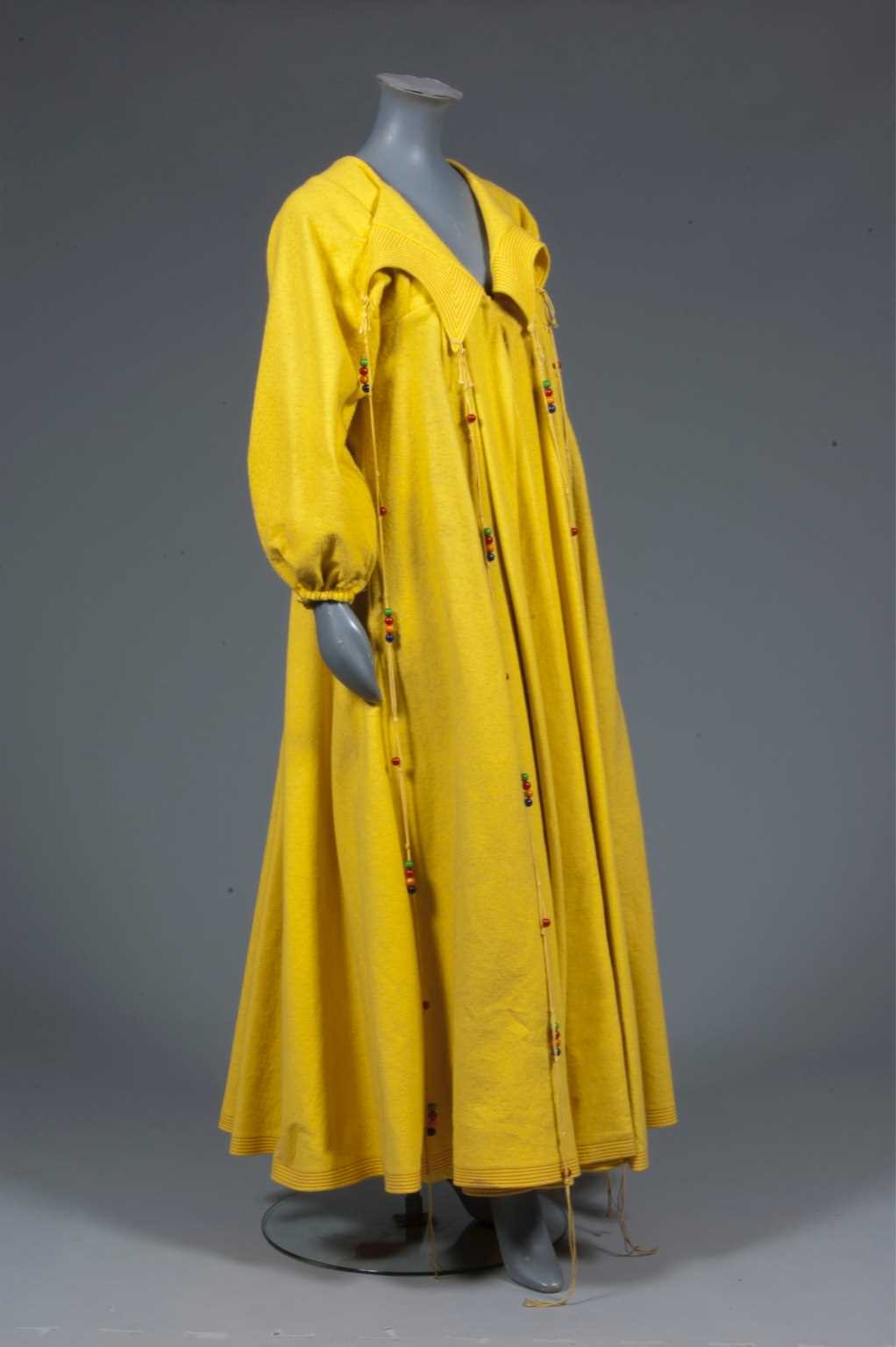 Lot 191 - A Zandra Rhodes brilliant yellow felted wool...