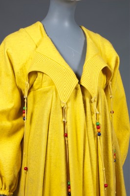 Lot 191 - A Zandra Rhodes brilliant yellow felted wool...