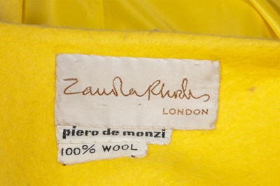 Lot 191 - A Zandra Rhodes brilliant yellow felted wool...