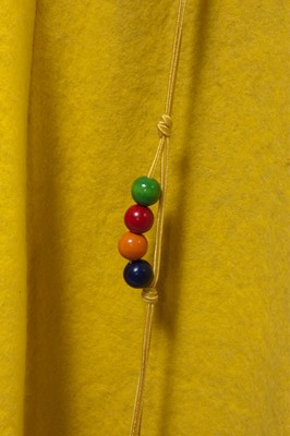 Lot 191 - A Zandra Rhodes brilliant yellow felted wool...