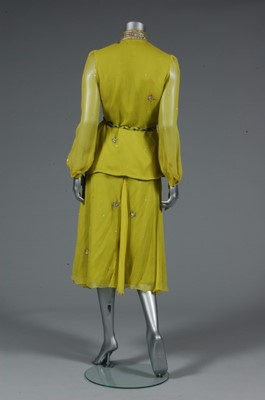 Lot 210 - A Thea Porter acid-yellow ensemble, 1970s,...