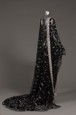 Lot 201 - A Thea Porter black tulle kaftan, late 1970s,...