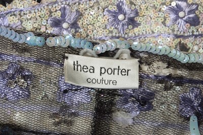 Lot 201 - A Thea Porter black tulle kaftan, late 1970s,...