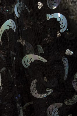 Lot 201 - A Thea Porter black tulle kaftan, late 1970s,...