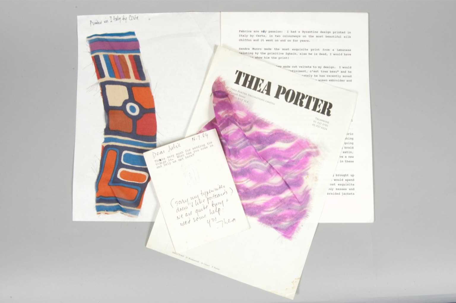 Lot 199 - Thea Porter archival material, including...
