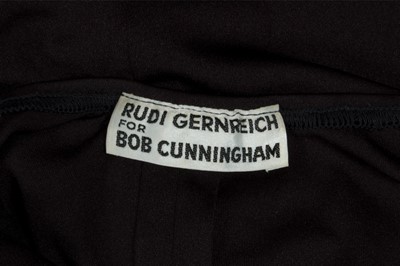 Lot 187 - A fine Rudi Gernreich black jersey evening...