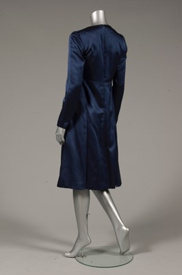 Lot 220 - A Chanel couture navy satin cocktail gown and...