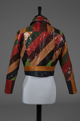 Lot 213 - An Ossie Clark snakeskin jacket, early 1970s,...