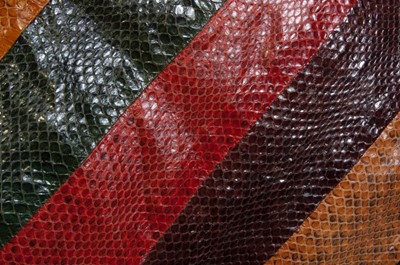Lot 213 - An Ossie Clark snakeskin jacket, early 1970s,...