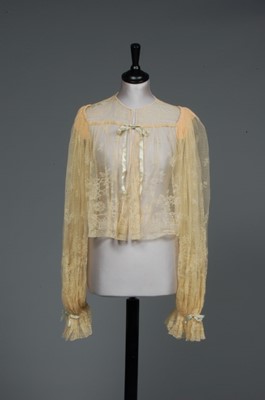 Lot 113 - Three lace boudoir jackets, 1930s-50s,...