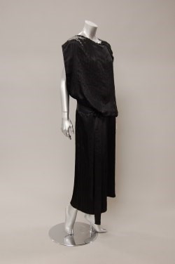 Lot 238 - A Comme des Garons pleated black satin evening...