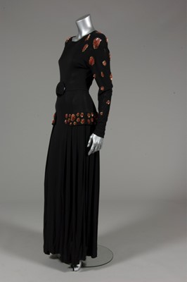 Lot 219 - A good Jean Muir sequined black jersey evening...