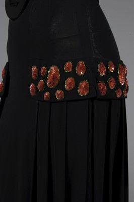 Lot 219 - A good Jean Muir sequined black jersey evening...
