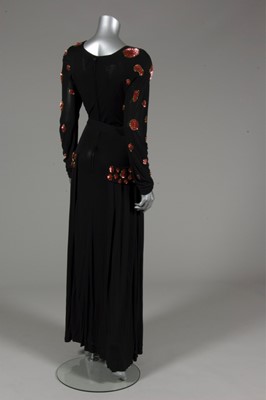 Lot 219 - A good Jean Muir sequined black jersey evening...