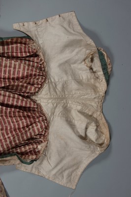 Lot 45 - A brocaded silk open robe 'à la polonaise',...