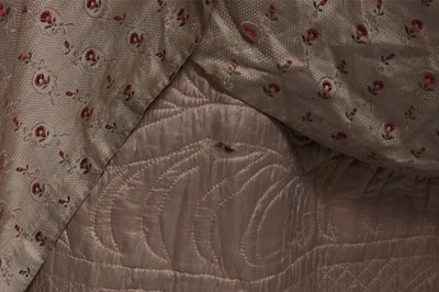 Lot 45 - A brocaded silk open robe 'à la polonaise',...