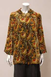 Lot 82 - A Burberry printed velvet evening jacket,...