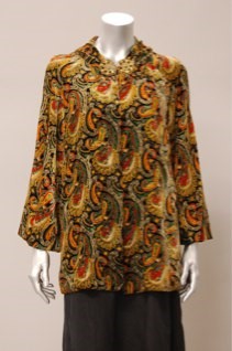 Lot 82 - A Burberry printed velvet evening jacket,...