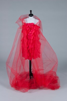 Lot 252 - A Givenchy couture silk rose-petal covered...