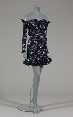 Lot 257 - An Emanuel Ungaro couture floral printed silk...