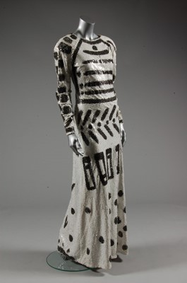 Lot 235 - A Per Spook sequined evening gown, 1980s,...