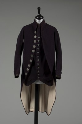 Lot 41 - A gentleman's striped wool tailcoat and...