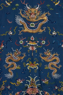 Lot 38 - An embroidered dragon robe, Chinese, circa...