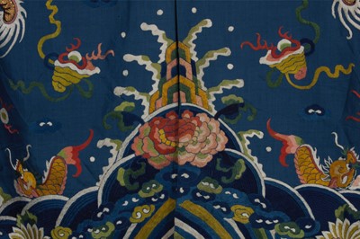 Lot 38 - An embroidered dragon robe, Chinese, circa...