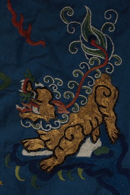 Lot 38 - An embroidered dragon robe, Chinese, circa...
