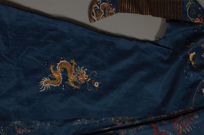 Lot 38 - An embroidered dragon robe, Chinese, circa...
