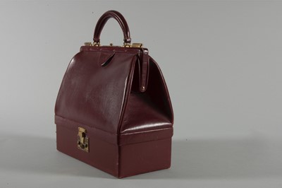 Lot 5 - An Hermès ox-blood leather malette bag, 1950s,...