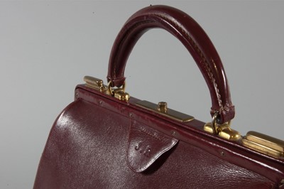 Lot 5 - An Hermès ox-blood leather malette bag, 1950s,...