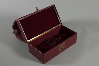 Lot 5 - An Hermès ox-blood leather malette bag, 1950s,...