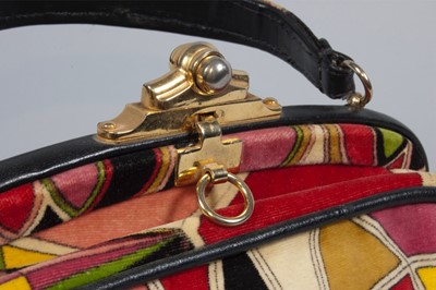 Lot 1 - A Pucci printed velvet bag, 1960s, labelled...